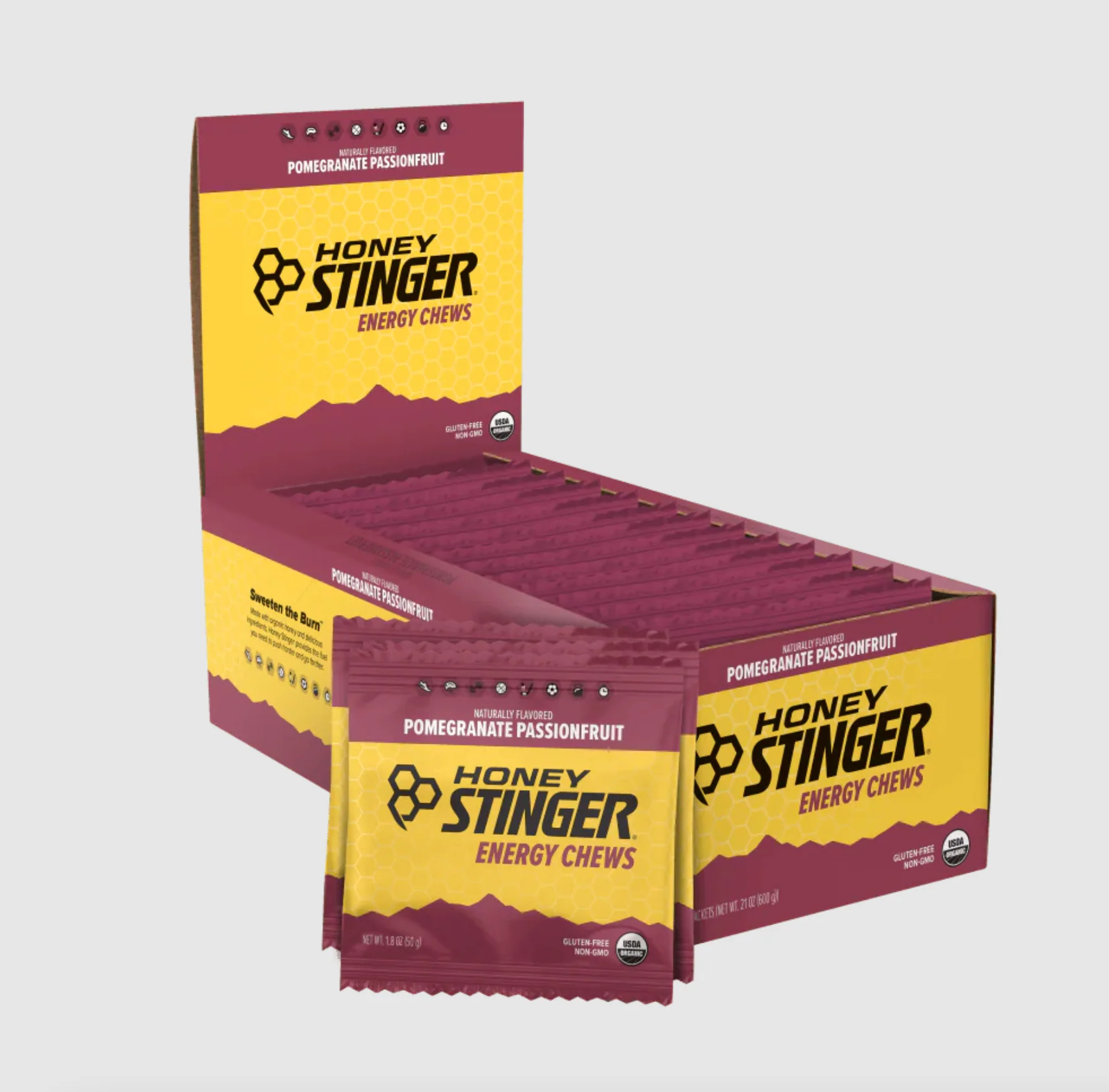 Honey Stinger Organic Energy Chews (Box of 12 Packs)