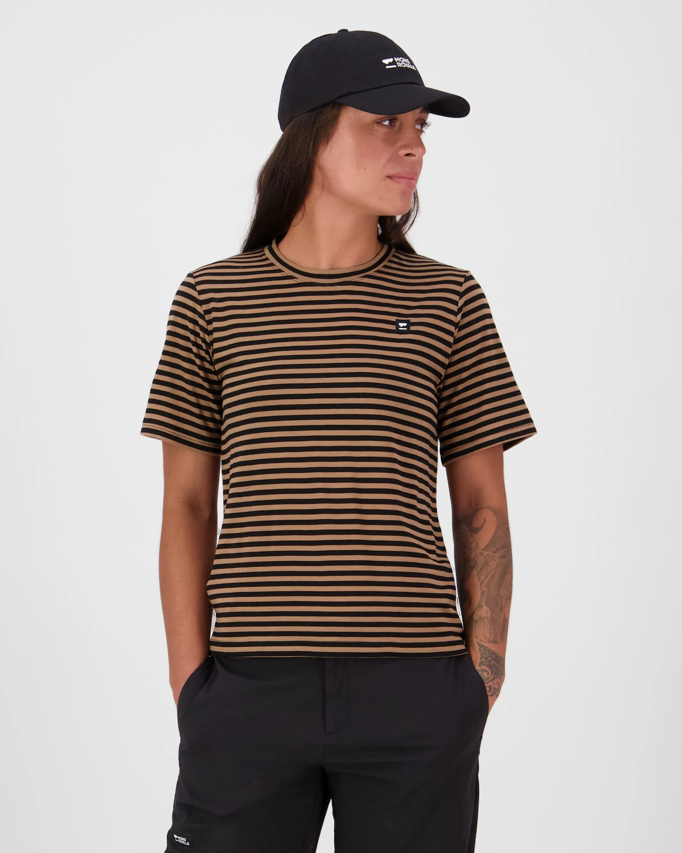 Mons Royale Women's Icon Merino T-Shirt Logo Invert