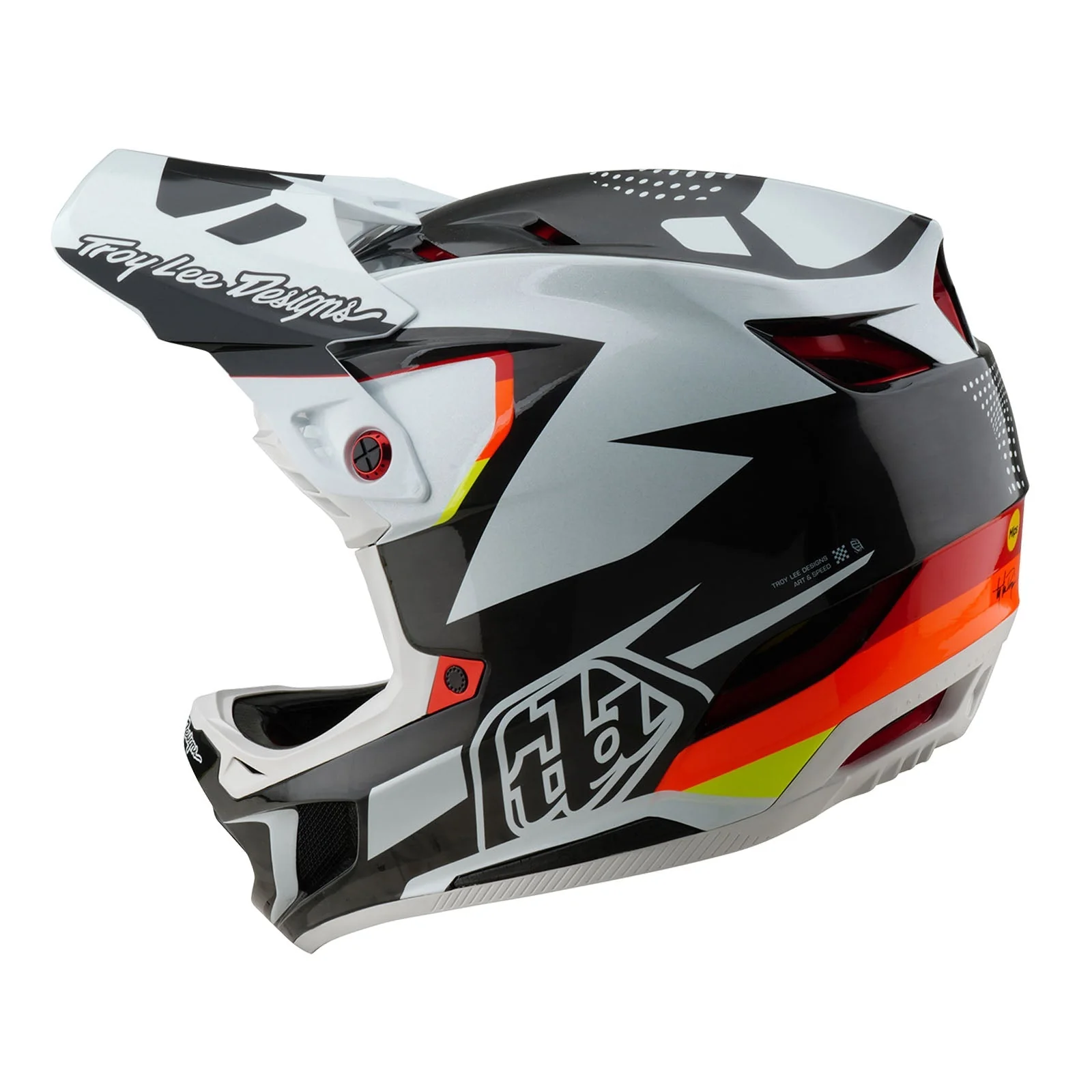 Troy Lee Designs D4 Carbon Helmet w/Mips - Optic - Image 2